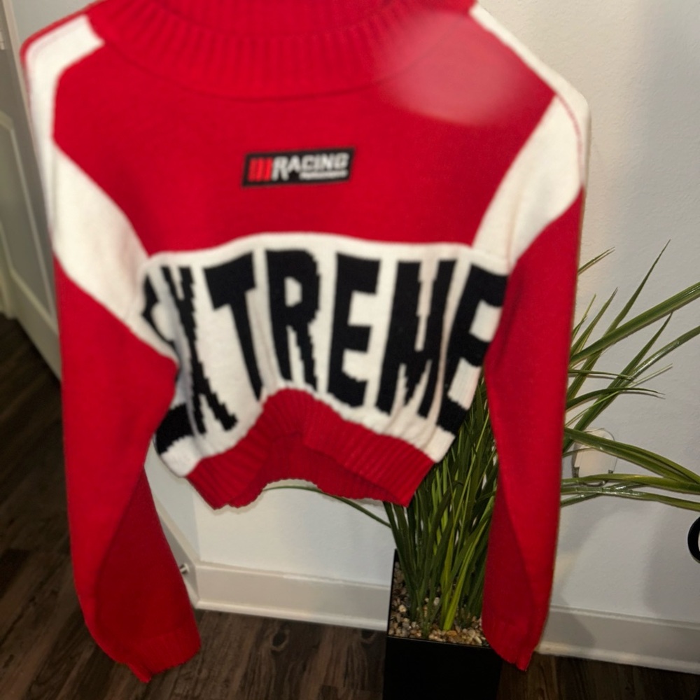 Extreme Red and White Women's Sweater